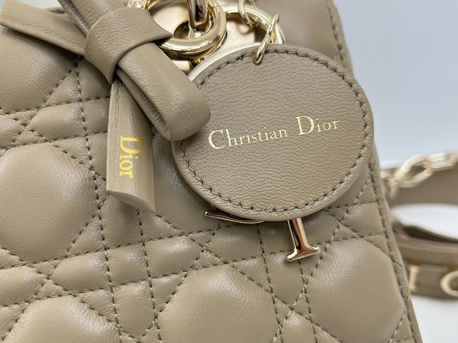 Small Lady Dior Bag with Strap Cannage Lambskin M0531OU dark Apricot Small Lady Dior Bag with Strap Cannage Lambskin M0531OU dark Apricot
