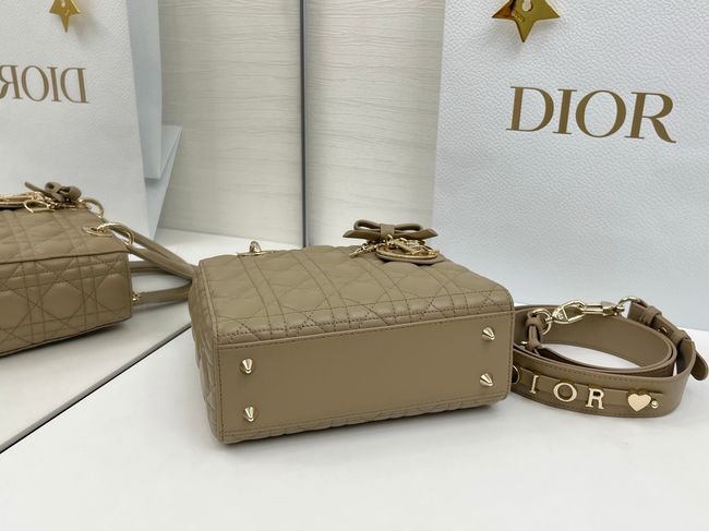 Small Lady Dior Bag with Strap Cannage Lambskin M0531OU dark Apricot Small Lady Dior Bag with Strap Cannage Lambskin M0531OU dark Apricot
