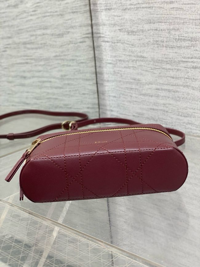 Dior Trianon Soft Vanity Mini Bag Flat Macrocannage Lambskin S4613OS Hermitage Red Dior Trianon Soft Vanity Mini Bag Flat Macrocannage Lambskin S4613OS Hermitage Red