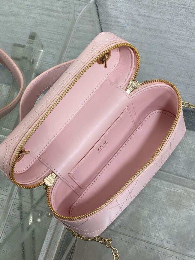 Dior Trianon Soft Vanity Mini Bag Flat Macrocannage Lambskin S4613OS Soupir Pink Dior Trianon Soft Vanity Mini Bag Flat Macrocannage Lambskin S4613OS Soupir Pink