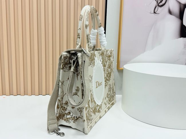 Medium Dior Book Tote with Strap Oblique Embroidery M1354PE-1 Medium Dior Book Tote with Strap Oblique Embroidery M1354PE-1