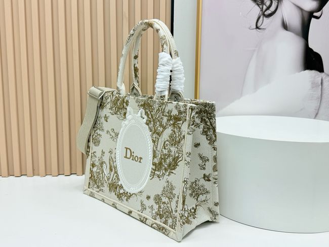 Medium Dior Book Tote with Strap Oblique Embroidery M1354PE-1 Medium Dior Book Tote with Strap Oblique Embroidery M1354PE-1