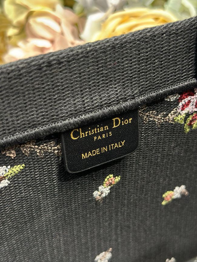 Medium Dior Book Tote with Strap Oblique Embroidery M1354PE-4 Medium Dior Book Tote with Strap Oblique Embroidery M1354PE-4