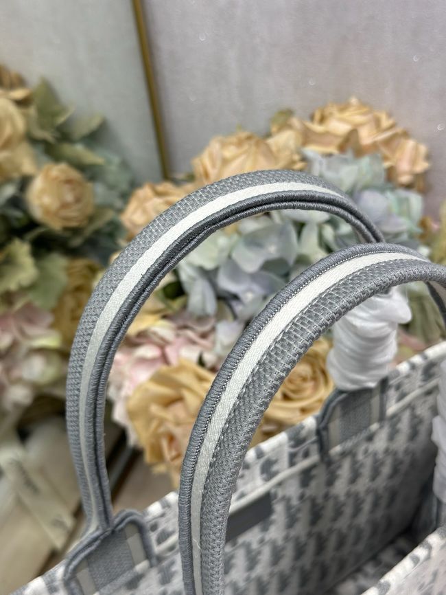 Medium Dior Book Tote with Strap Oblique Embroidery M1354PE-5 Medium Dior Book Tote with Strap Oblique Embroidery M1354PE-5