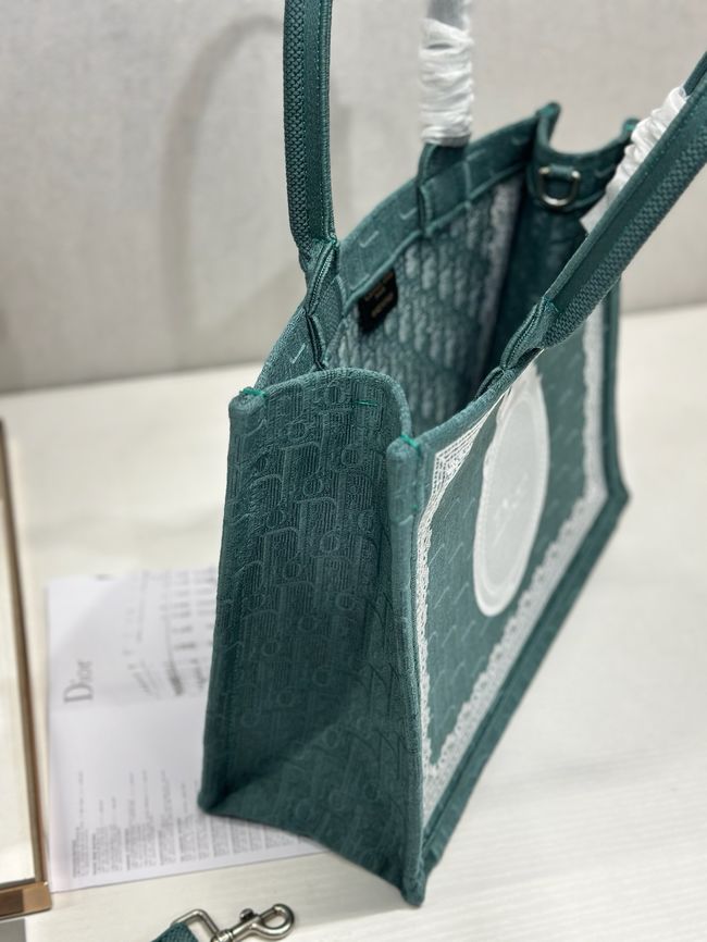 Medium Dior Book Tote with Strap Oblique Embroidery M1354PE-6 Medium Dior Book Tote with Strap Oblique Embroidery M1354PE-6