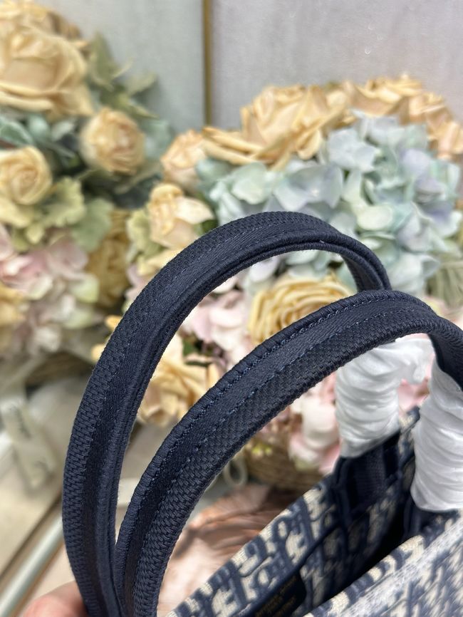 Medium Dior Book Tote with Strap Oblique Embroidery M1354PE-7 Medium Dior Book Tote with Strap Oblique Embroidery M1354PE-7