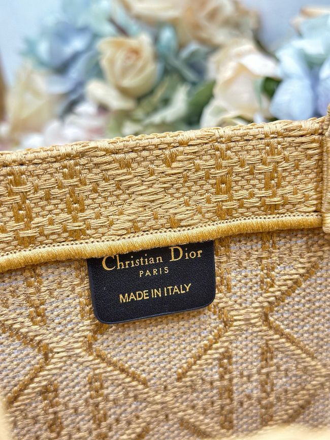 Medium Dior Book Tote with Strap Oblique Embroidery M1354PE-8 Medium Dior Book Tote with Strap Oblique Embroidery M1354PE-8