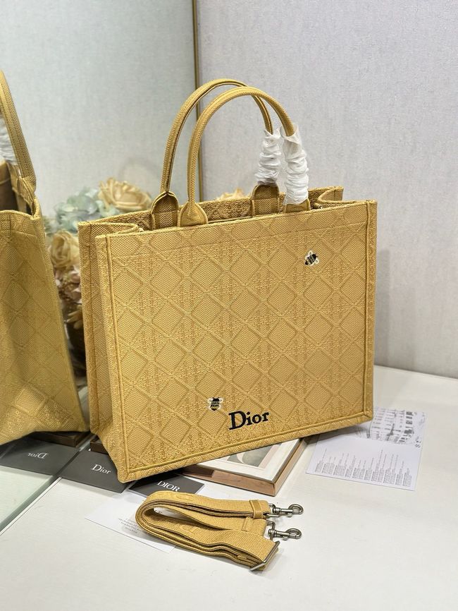 Medium Dior Book Tote with Strap Oblique Embroidery M1354PE-8 Medium Dior Book Tote with Strap Oblique Embroidery M1354PE-8