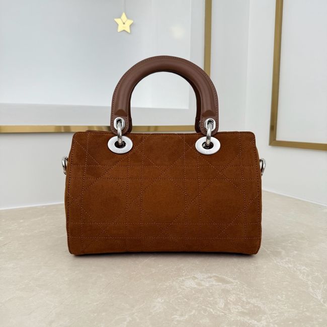Small Dior Granville Bag Golden Saddle Flat Macrocannage Suede Calfskin M1441OH Small Dior Granville Bag Golden Saddle Flat Macrocannage Suede Calfskin M1441OH