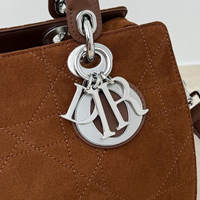 Small Dior Granville Bag Golden Saddle Flat Macrocannage Suede Calfskin M1441OH Small Dior Granville Bag Golden Saddle Flat Macrocannage Suede Calfskin M1441OH