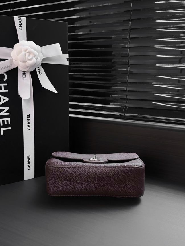 Chanel Mini Flap Bag AS6573 burgundy&Silver-Tone Metal Chanel Mini Flap Bag AS6573 burgundy&Silver-Tone Metal
