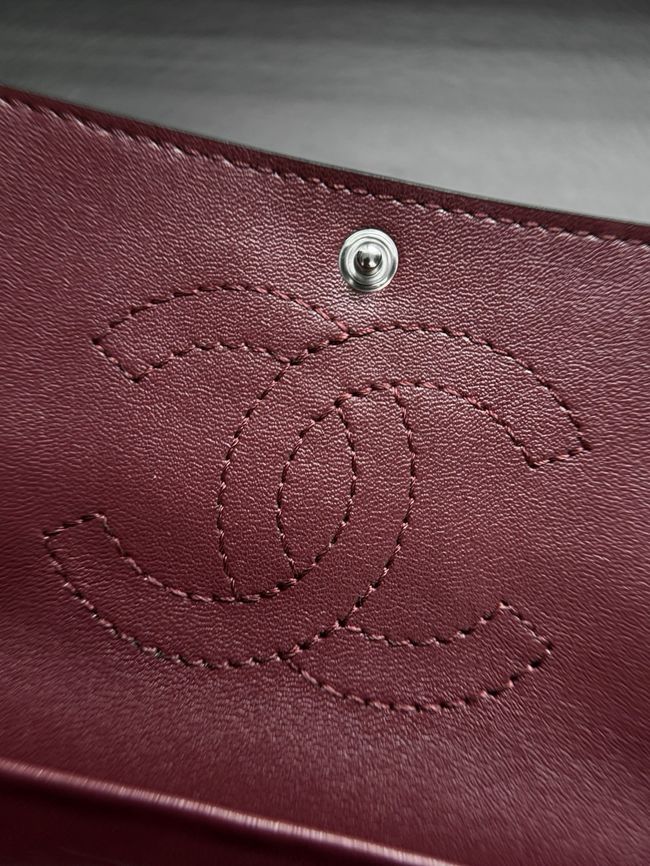Chanel Mini Flap Bag AS6573 burgundy&Silver-Tone Metal Chanel Mini Flap Bag AS6573 burgundy&Silver-Tone Metal