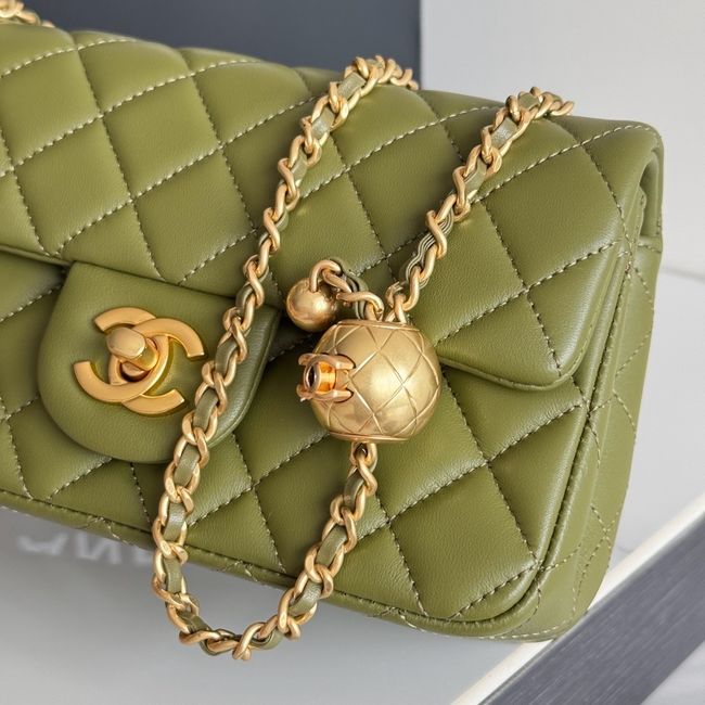 Chanel SMALL FLAP BAG sheepskin AS1787 Khaki Chanel SMALL FLAP BAG sheepskin AS1787 Khaki