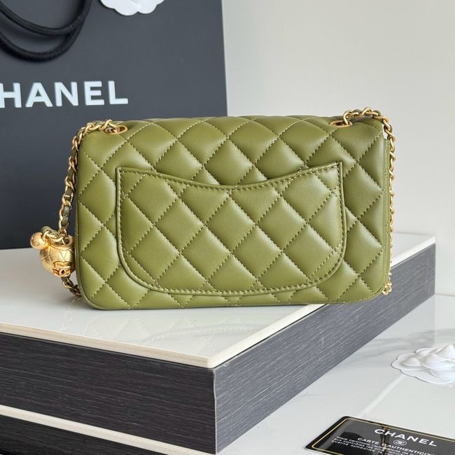 Chanel SMALL FLAP BAG sheepskin AS1787 Khaki Chanel SMALL FLAP BAG sheepskin AS1787 Khaki
