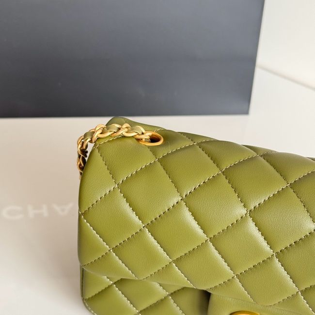 Chanel SMALL FLAP BAG sheepskin AS1787 Khaki Chanel SMALL FLAP BAG sheepskin AS1787 Khaki