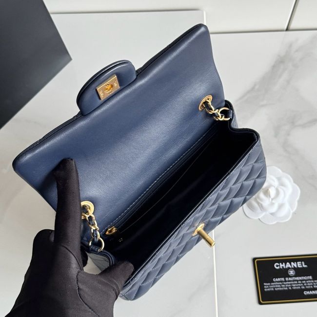 Chanel SMALL FLAP BAG sheepskin AS1787 Royal Chanel SMALL FLAP BAG sheepskin AS1787 Royal