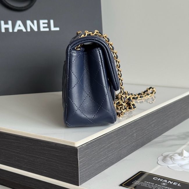 Chanel SMALL FLAP BAG sheepskin AS1787 Royal Chanel SMALL FLAP BAG sheepskin AS1787 Royal