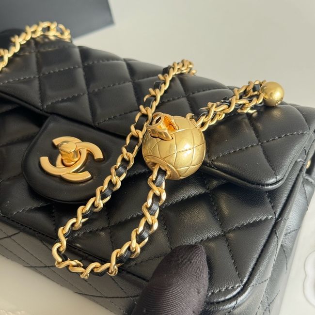 Chanel SMALL FLAP BAG sheepskin AS1787 black Chanel SMALL FLAP BAG sheepskin AS1787 black