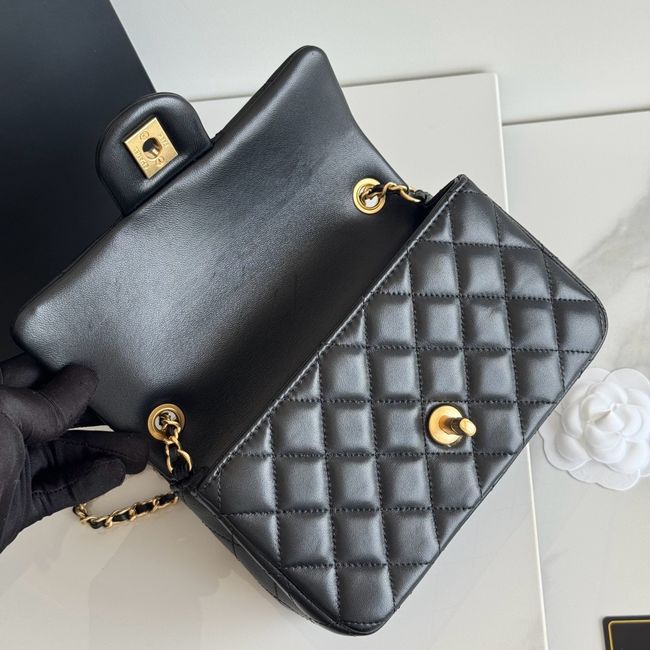 Chanel SMALL FLAP BAG sheepskin AS1787 black Chanel SMALL FLAP BAG sheepskin AS1787 black