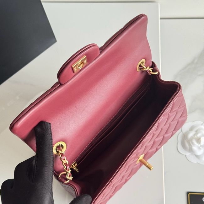 Chanel SMALL FLAP BAG sheepskin AS1787 burgundy Chanel SMALL FLAP BAG sheepskin AS1787 burgundy