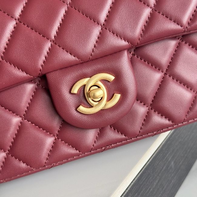 Chanel SMALL FLAP BAG sheepskin AS1787 burgundy Chanel SMALL FLAP BAG sheepskin AS1787 burgundy