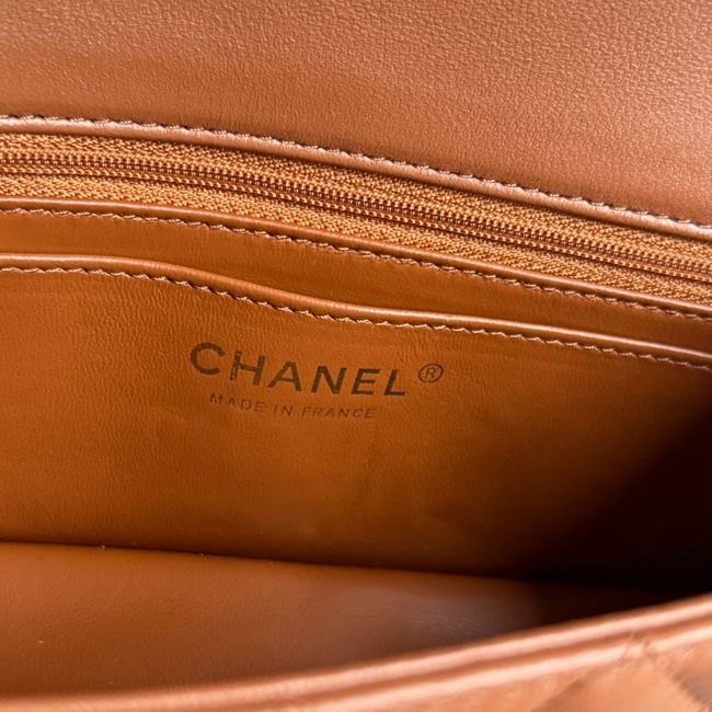 Chanel SMALL FLAP BAG sheepskin AS1787 golden brown Chanel SMALL FLAP BAG sheepskin AS1787 golden brown