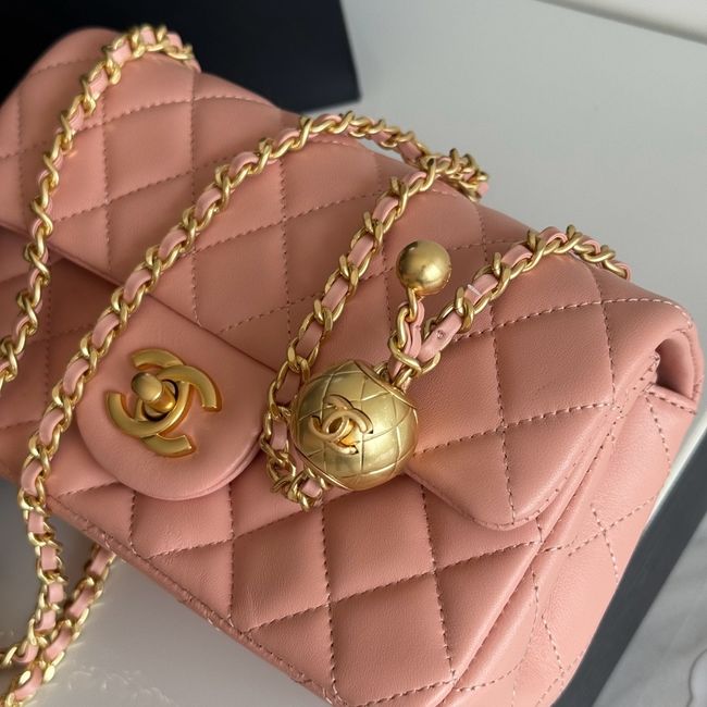 Chanel SMALL FLAP BAG sheepskin AS1787 pink Chanel SMALL FLAP BAG sheepskin AS1787 pink