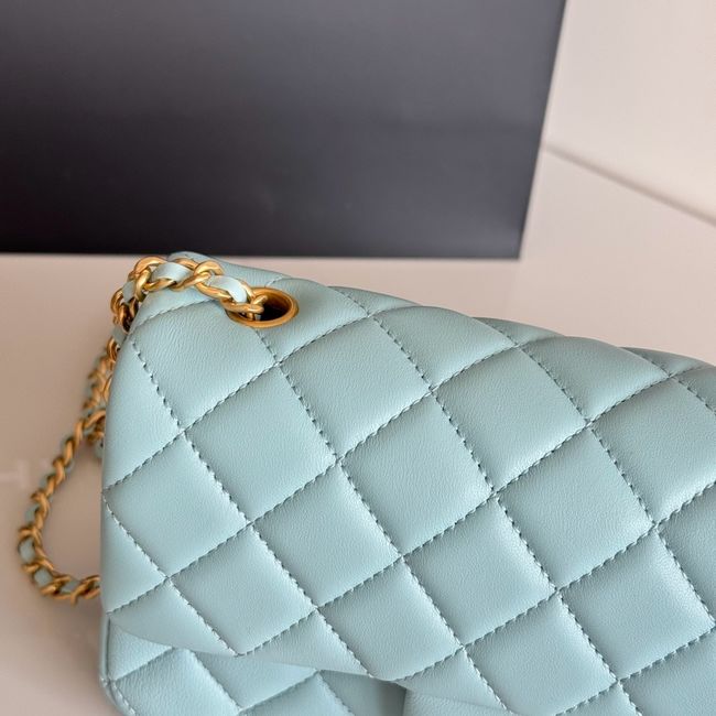 Chanel SMALL FLAP BAG sheepskin AS1787 sky blue Chanel SMALL FLAP BAG sheepskin AS1787 sky blue