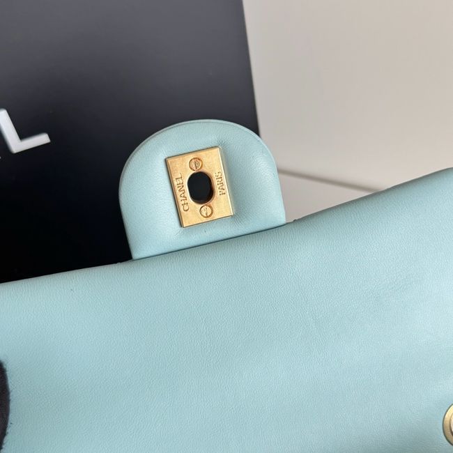 Chanel SMALL FLAP BAG sheepskin AS1787 sky blue Chanel SMALL FLAP BAG sheepskin AS1787 sky blue