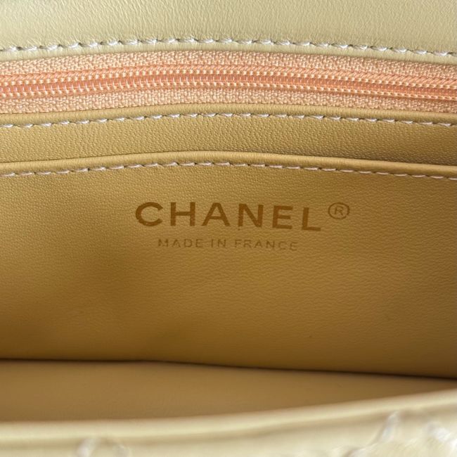 Chanel SMALL FLAP BAG sheepskin AS1787 yellow Chanel SMALL FLAP BAG sheepskin AS1787 yellow