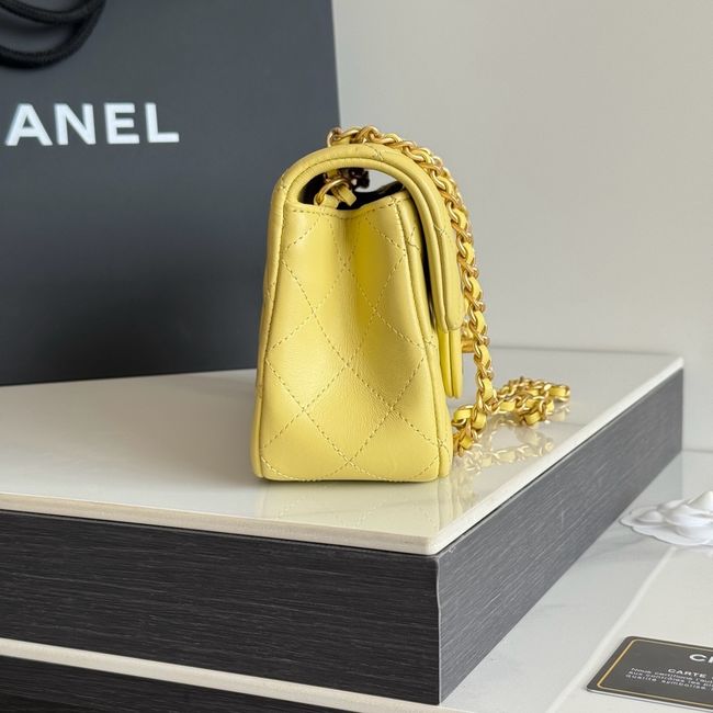 Chanel SMALL FLAP BAG sheepskin AS1787 yellow Chanel SMALL FLAP BAG sheepskin AS1787 yellow