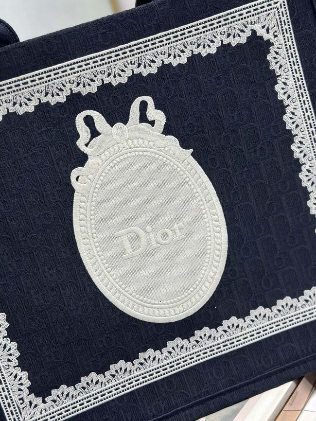 Large Dior Book Tote Cannage Embroidery M1349OEQ-10 Large Dior Book Tote Cannage Embroidery M1349OEQ-10