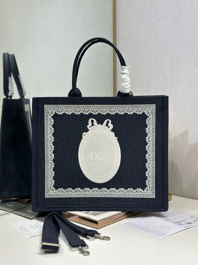Large Dior Book Tote Cannage Embroidery M1349OEQ-10 Large Dior Book Tote Cannage Embroidery M1349OEQ-10