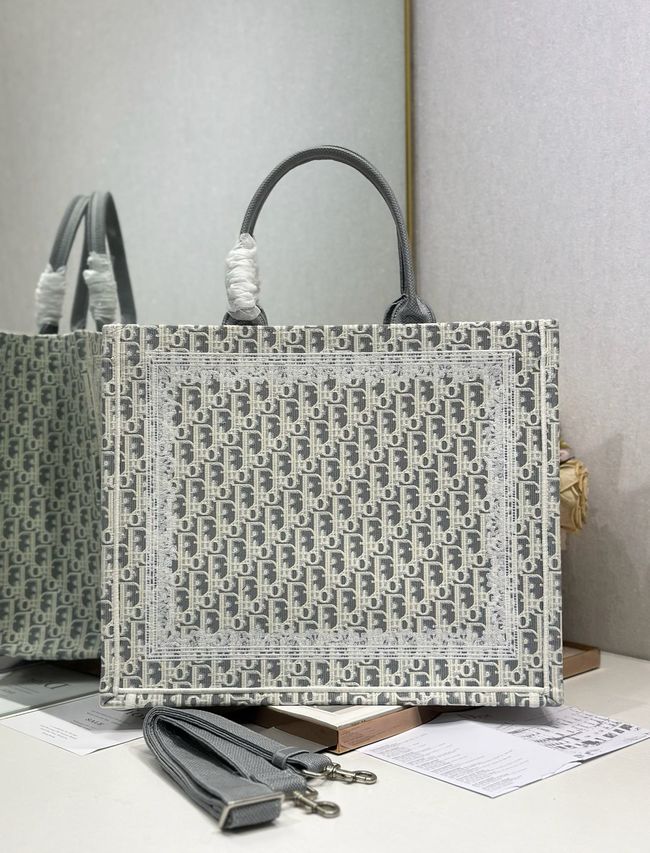 Large Dior Book Tote Cannage Embroidery M1349OEQ-2 Large Dior Book Tote Cannage Embroidery M1349OEQ-2