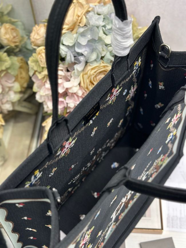 Large Dior Book Tote Cannage Embroidery M1349OEQ-4 Large Dior Book Tote Cannage Embroidery M1349OEQ-4