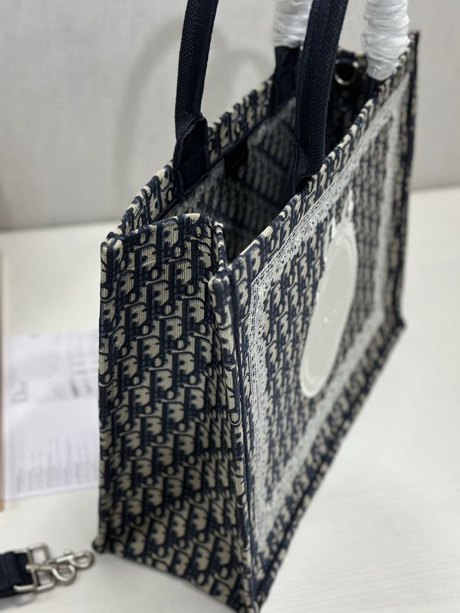 Large Dior Book Tote Cannage Embroidery M1349OEQ-7 Large Dior Book Tote Cannage Embroidery M1349OEQ-7