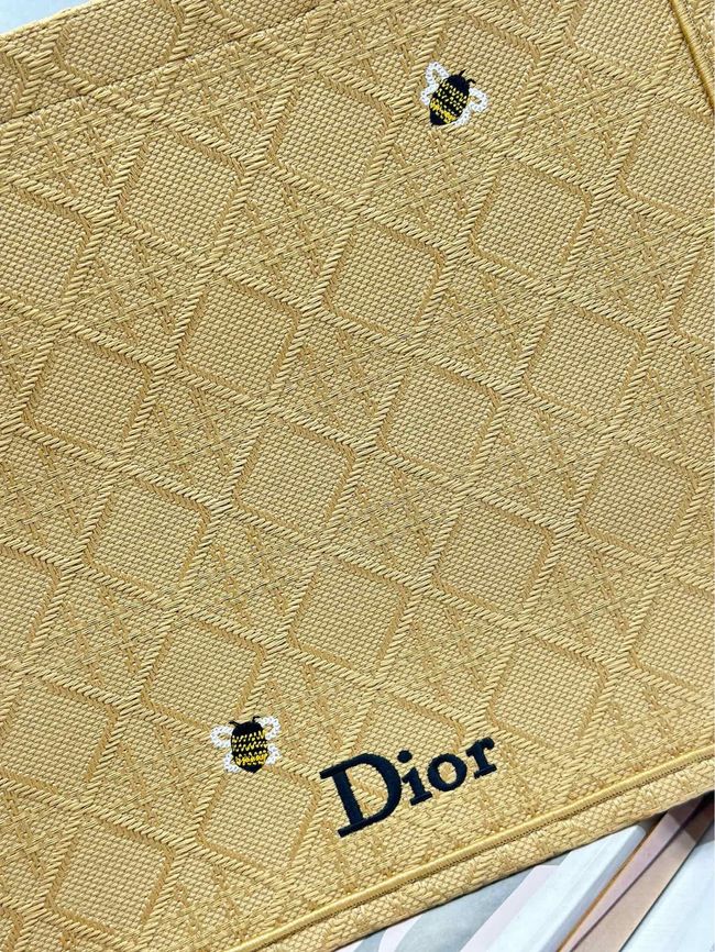 Large Dior Book Tote Cannage Embroidery M1349OEQ-8 Large Dior Book Tote Cannage Embroidery M1349OEQ-8