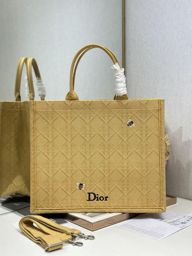 Large Dior Book Tote Cannage Embroidery M1349OEQ-8 Large Dior Book Tote Cannage Embroidery M1349OEQ-8