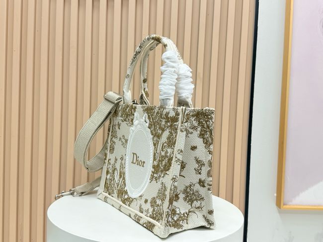 Small Dior Book Tote with Strap Embroidered M1404OE-1 Small Dior Book Tote with Strap Embroidered M1404OE-1