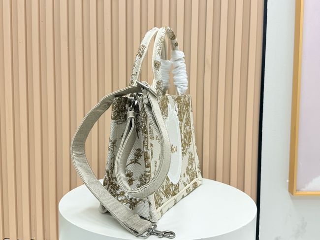 Small Dior Book Tote with Strap Embroidered M1404OE-1 Small Dior Book Tote with Strap Embroidered M1404OE-1