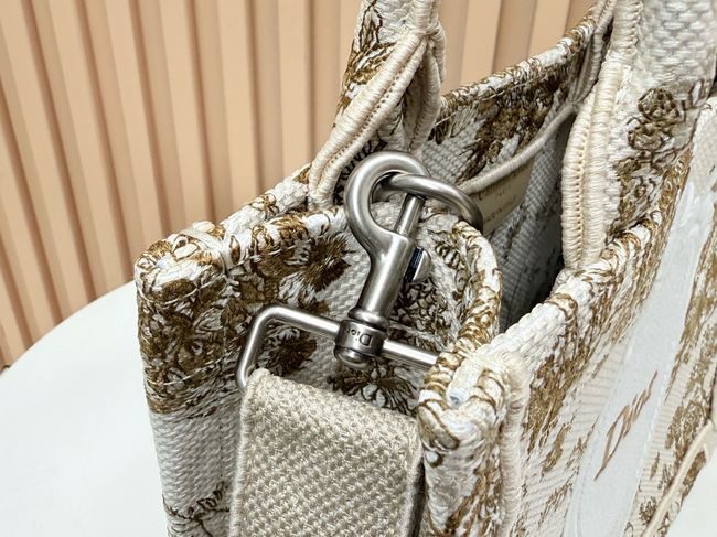 Small Dior Book Tote with Strap Embroidered M1404OE-1 Small Dior Book Tote with Strap Embroidered M1404OE-1