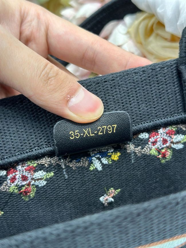 Small Dior Book Tote with Strap Embroidered M1404OE-2 Small Dior Book Tote with Strap Embroidered M1404OE-2