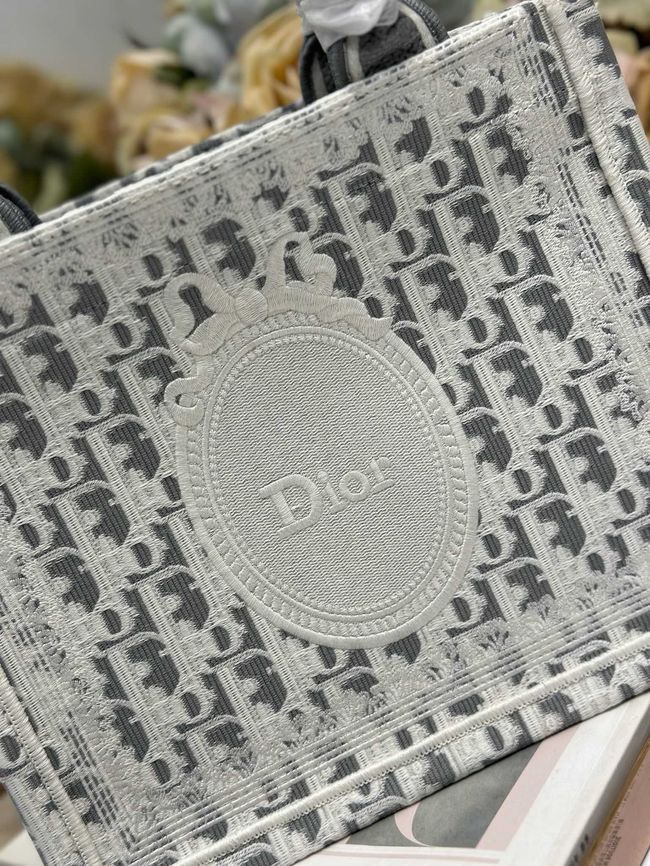 Small Dior Book Tote with Strap Embroidered M1404OE-3 Small Dior Book Tote with Strap Embroidered M1404OE-3
