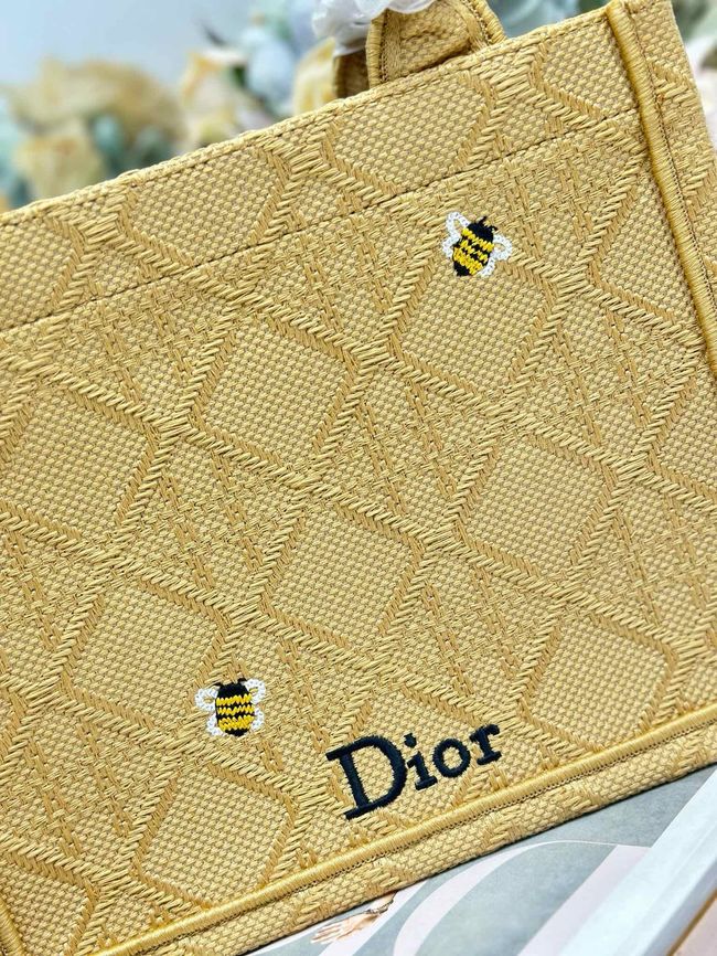 Small Dior Book Tote with Strap Embroidered M1404OE-6 Small Dior Book Tote with Strap Embroidered M1404OE-6