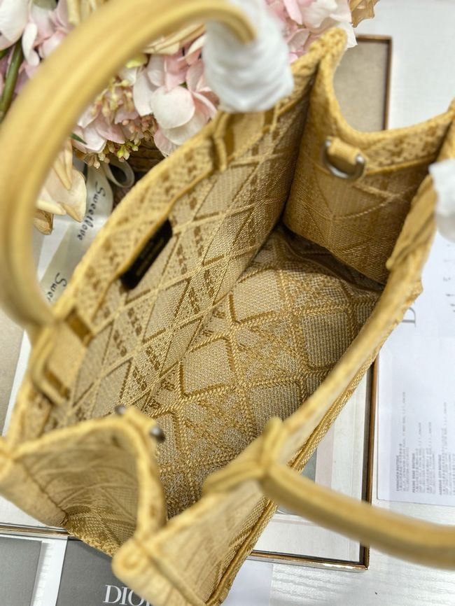 Small Dior Book Tote with Strap Embroidered M1404OE-6 Small Dior Book Tote with Strap Embroidered M1404OE-6