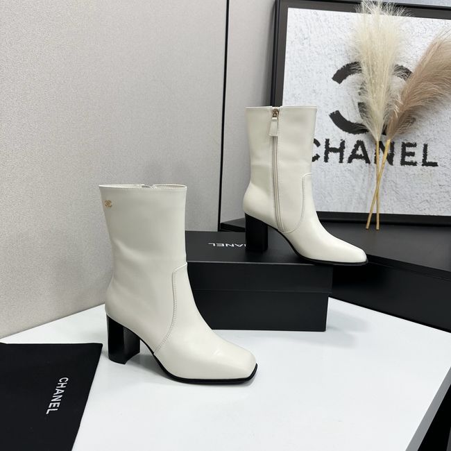 Chanel Mid-Calf Boots Shiny Calfskin 64243-2