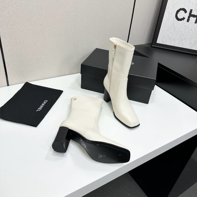Chanel Mid-Calf Boots Shiny Calfskin 64243-2