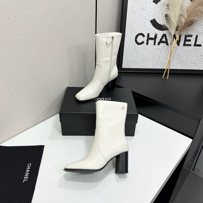 Chanel Mid-Calf Boots Shiny Calfskin 64243-2
