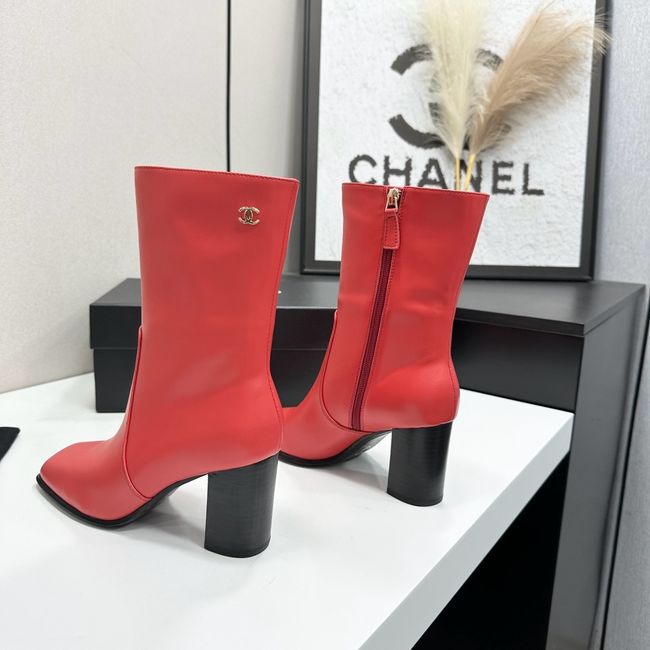Chanel Mid-Calf Boots Shiny Calfskin 64243-3