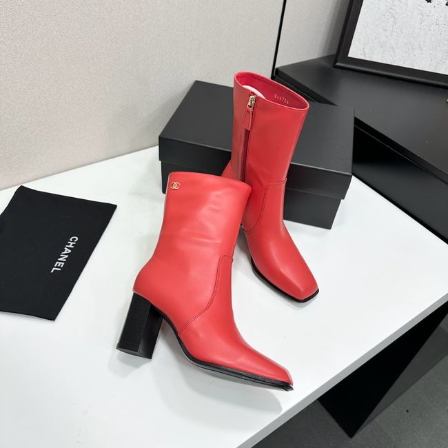 Chanel Mid-Calf Boots Shiny Calfskin 64243-3